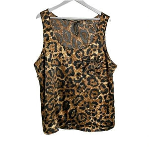 Paper‎ tee 3X leopard print top